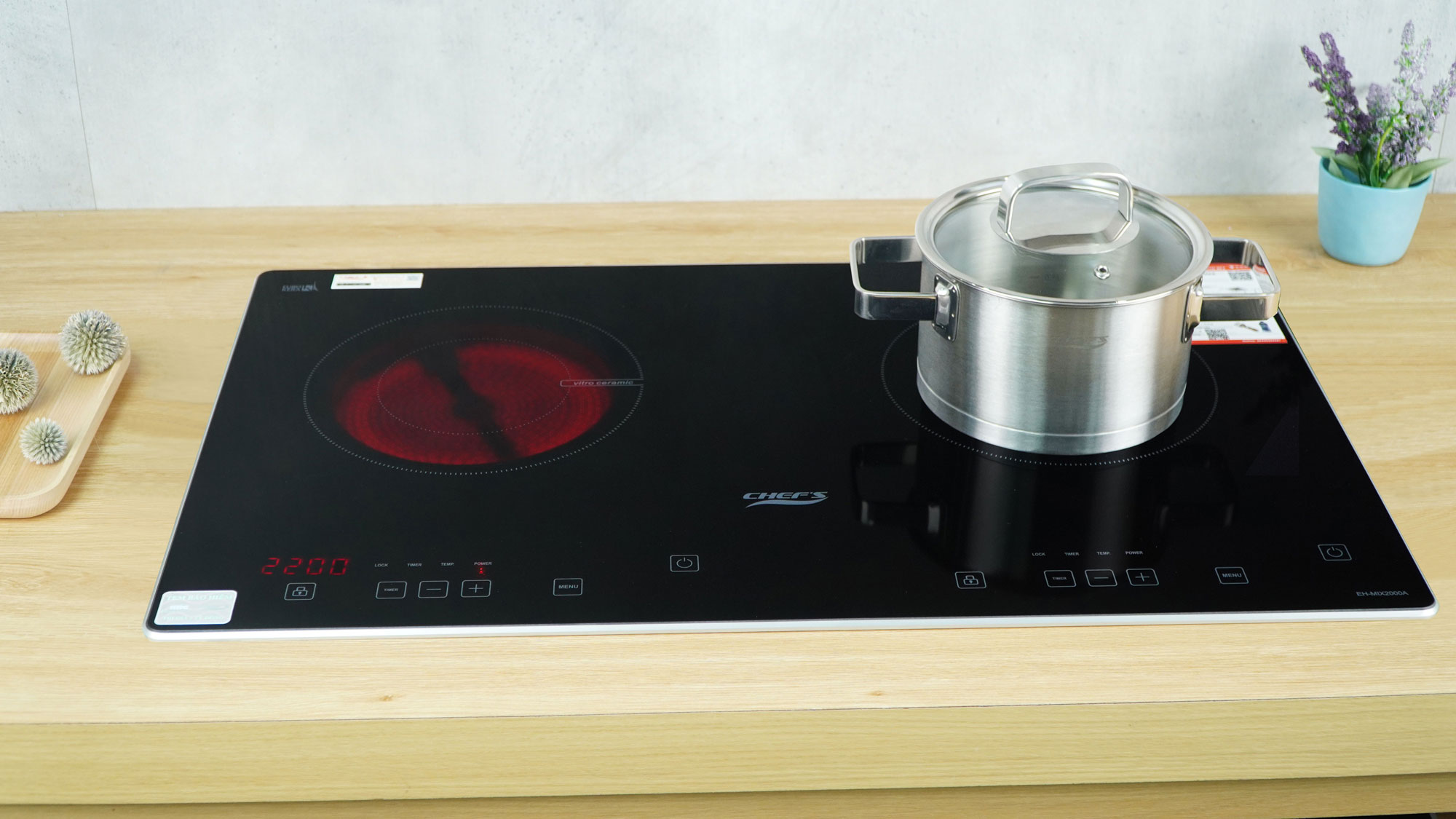 Bếp hỗn hợp điện từ Chefs EH-MIX2000A -5
