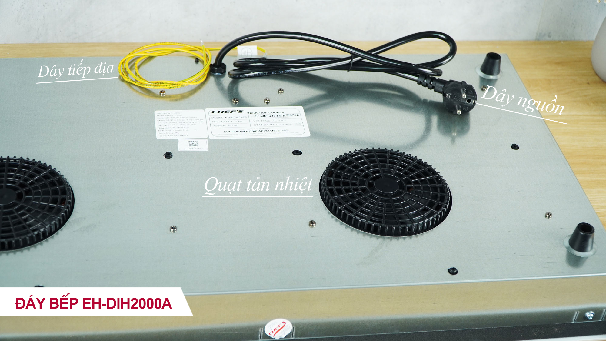 Bếp từ đôi Chefs EH-DIH2000A -11