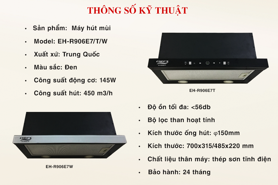 Máy hút mùi Chefs EH-R906E7T -16